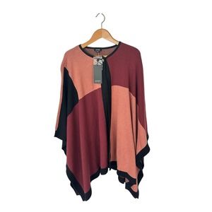 JONES‎ NEW YORK Women's Colorblock Cape Sweater size L/XL new